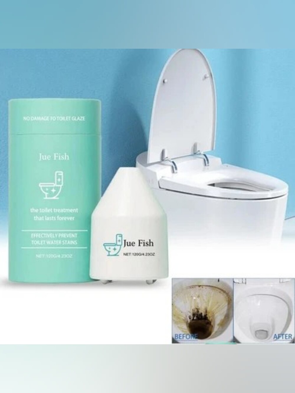 Jue Fish Toilet Treatment Kit 3 Cleaning Tablets